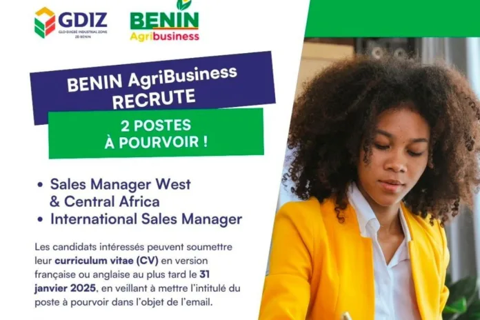 Emploi Benin Agri Business recrute