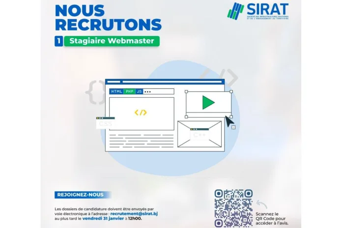 Emploi SIRAT SA recrute Webmaster