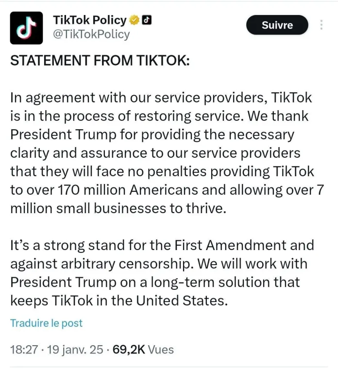 États-Unis TikTok