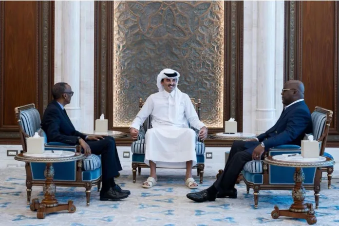 Félix Tshisekedi Paul Kagame Doha M23